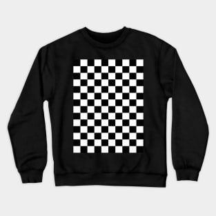 Black and White Checkered Pattern Crewneck Sweatshirt